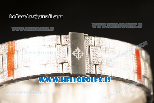 Patek Philippe NAUTILUS All Diamond Steel Case With Clone Original Movement 1:1 Clone - Click Image to Close